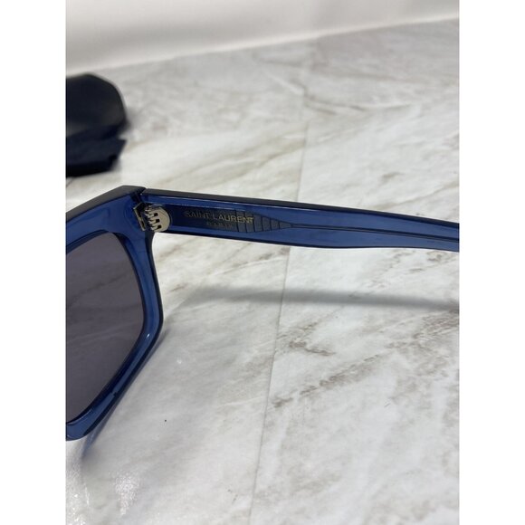 SAINT LAURENT BOLD 1 001 Sunglasses Blue One Temple Arm Is Missing main image 8